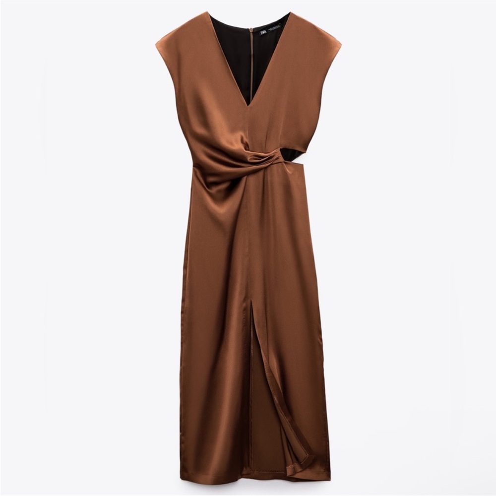 Zara Copper Brown dress